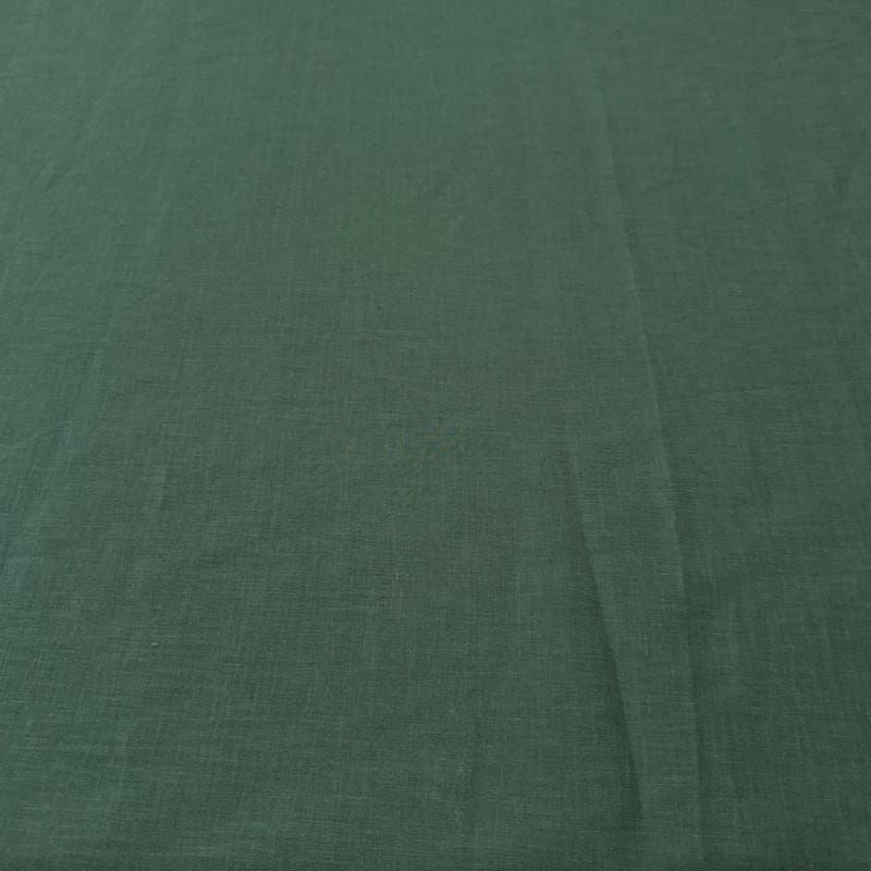 Tecido Linho Puro Verde Militar • Luema Tecidos