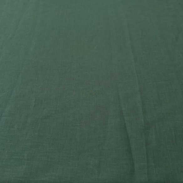 Tecido Linho Puro Verde Militar • Luema Tecidos