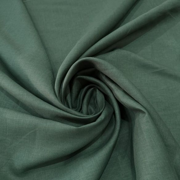 Tecido Linho Puro Verde Militar • Luema Tecidos