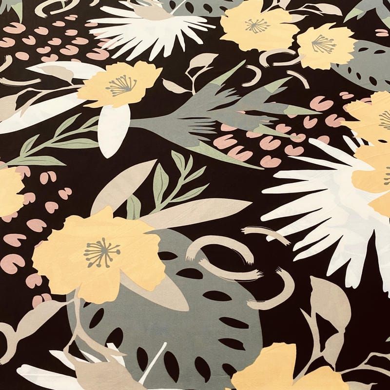 Tecido Liganete Jardim Âmbar Suave • Luema Tecidos