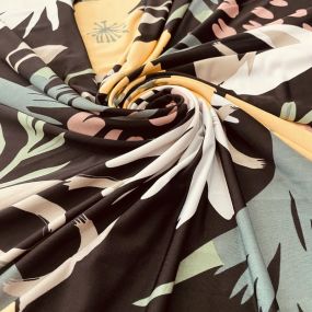 Tecido Liganete Jardim Âmbar Suave • Luema Tecidos 2