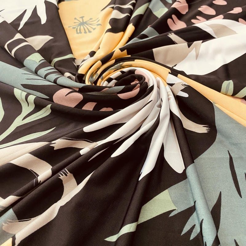 Tecido Liganete Jardim Âmbar Suave • Luema Tecidos