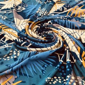 Tecido Liganete Tropical Azul Atlântico • Luema Tecidos 2