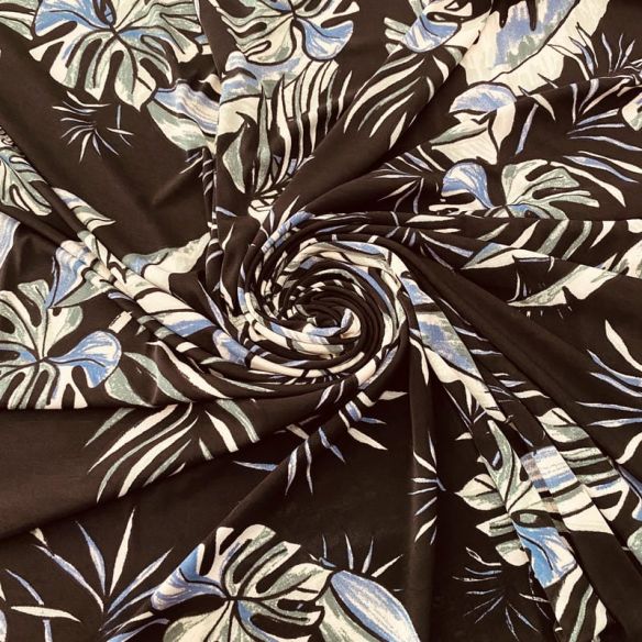 Tecido Liganete Brisa Tropical Noturna • Luema Tecidos