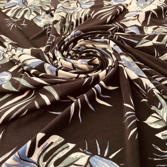 Tecido Liganete Brisa Tropical Noturna • Luema Tecidos