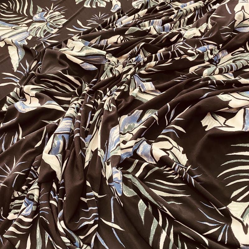 Tecido Liganete Brisa Tropical Noturna • Luema Tecidos