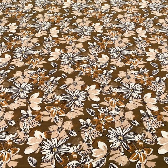 Tecido Liganete Bouquet Terracota Nobre • Luema Tecidos