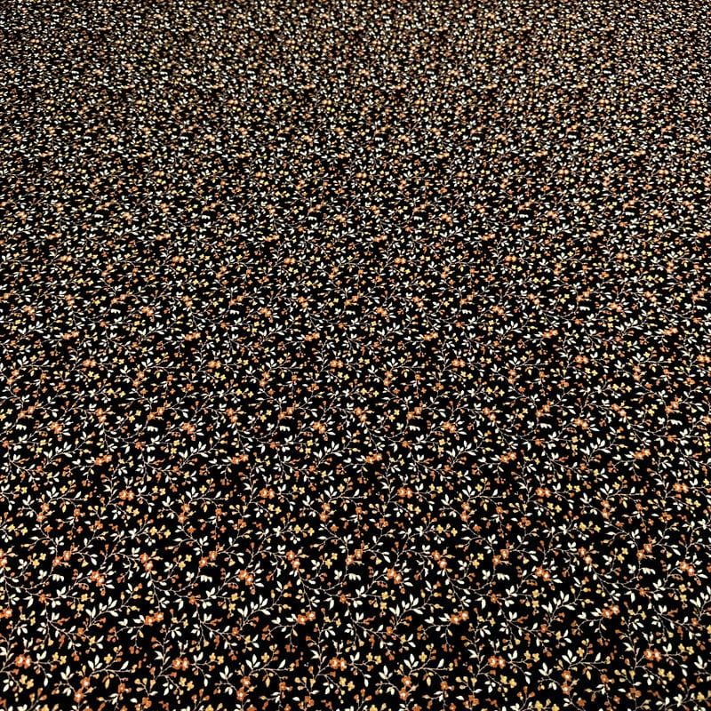 Tecido Viscolinho Estampado Noite Floral Âmbar • Luema Tecidos