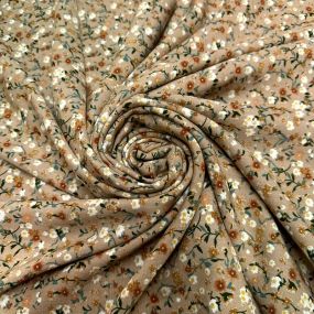 Tecido Viscolinho Estampado Jardim Sereno Areia • Luema Tecidos