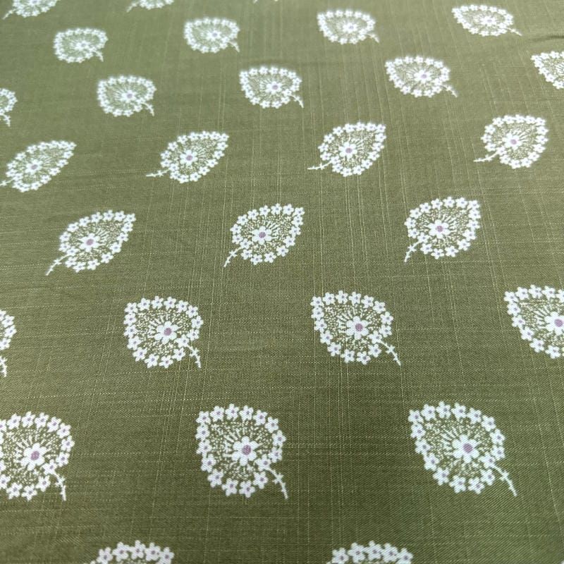 Tecido Viscolinho Estampado Paisley Verde Harmonia • Luema Tecidos