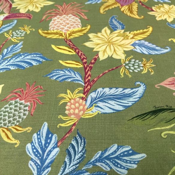 Tecido Viscolinho Estampado Jardim Tropical Imperial • Luema Tecidos