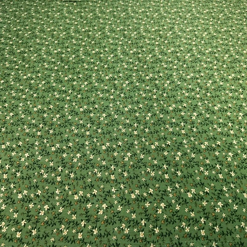Tecido Viscolinho Estampado Campo Verde Sereno • Luema Tecidos