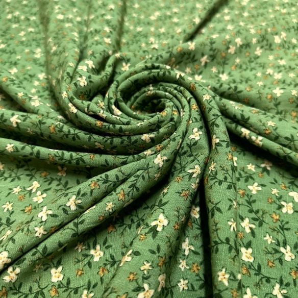 Tecido Viscolinho Estampado Campo Verde Sereno • Luema Tecidos