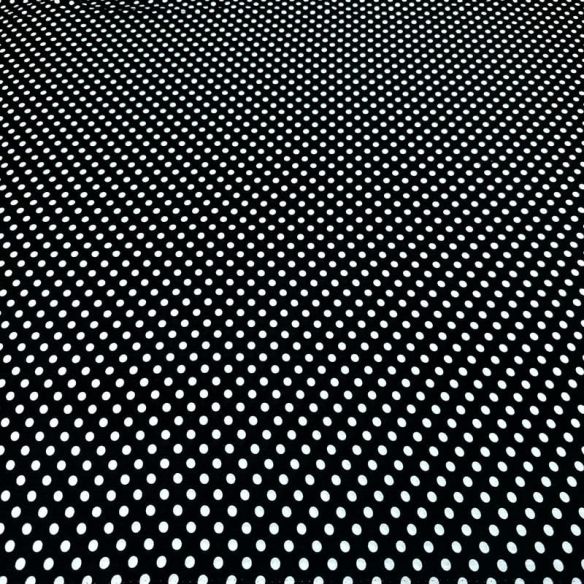 Tecido Viscolinho Estampado Poá Médio P&B • Luema Tecidos