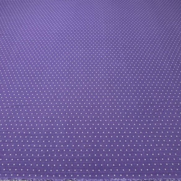 Tecido Viscolinho Estampado Micro Poá Roxo Mauve • Luema Tecidos