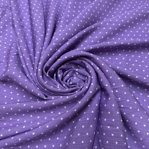Tecido Viscolinho Estampado Micro Poá Roxo Mauve • Luema Tecidos