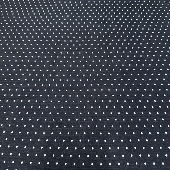 Tecido Viscolinho Estampado Micro Poá Preto • Luema Tecidos