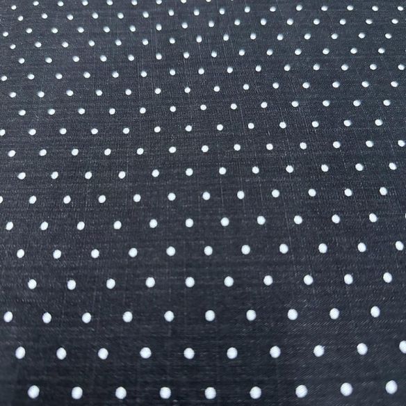 Tecido Viscolinho Estampado Micro Poá Preto • Luema Tecidos