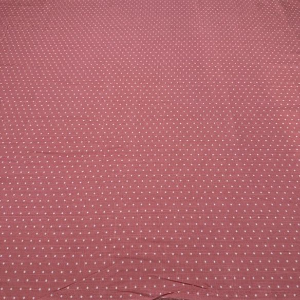 Tecido Viscolinho Estampado Micro Poá Rosa Sandía • Luema Tecidos