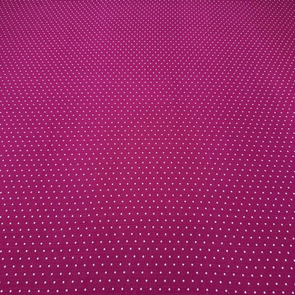 Tecido Viscolinho Estampado Micro Poá Rosa Pink • Luema Tecidos