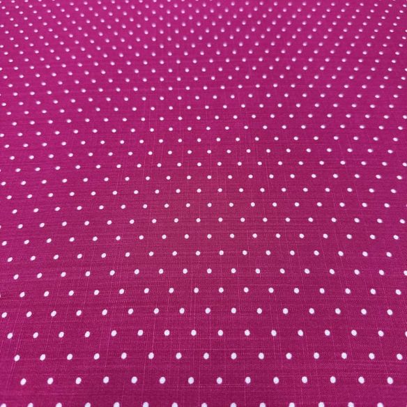 Tecido Viscolinho Estampado Micro Poá Rosa Pink • Luema Tecidos