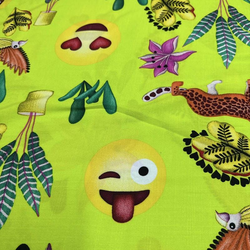 Retalho Viscolinho Estampado - 1,80 metros - REF • 2705 • Luema Tecidos