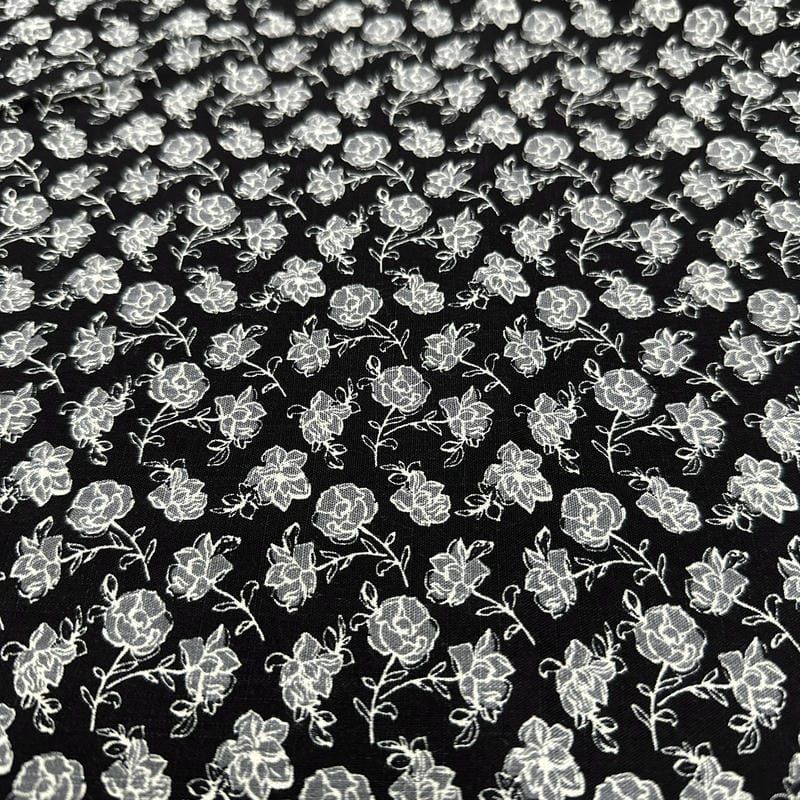 Retalho Viscolinho Estampado - 1,30 metros - REF • 2699 • Luema Tecidos