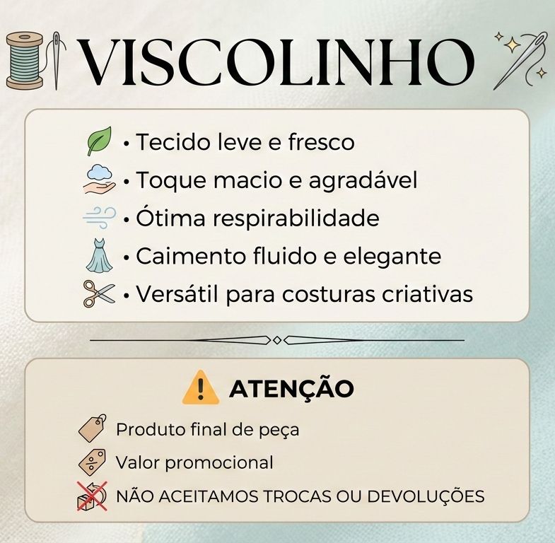 Retalho Viscolinho Estampado - 1,70 metros - REF • 2713 • Luema Tecidos