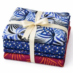 Kit 3 Retalhos de Viscolinho Estampado 70cm - REF • 2735 • Luema Tecidos