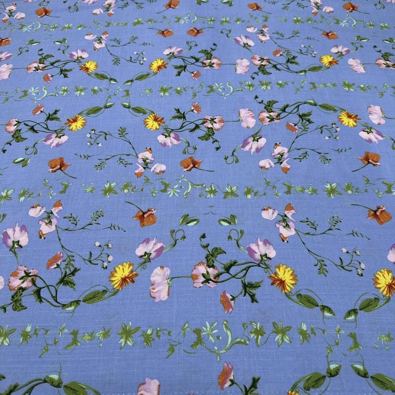 Kit 4 Retalhos de Viscolinho Estampado 80cm - REF • 2736 • Luema Tecidos