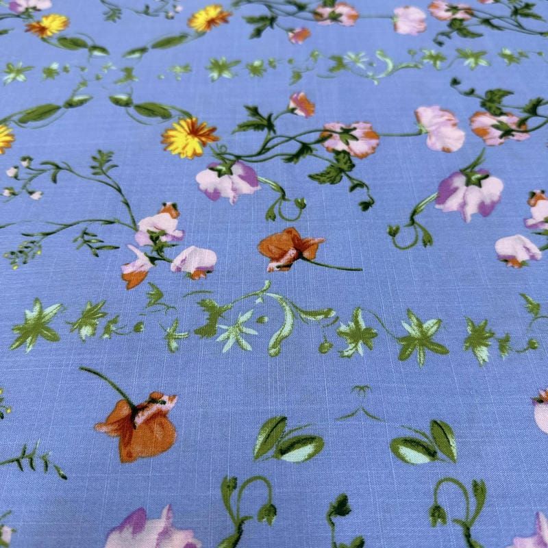 Kit 4 Retalhos de Viscolinho Estampado 80cm - REF • 2736 • Luema Tecidos