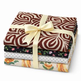 Kit 4 Retalhos de Viscolinho Estampado 80cm - REF • 2738 • Luema Tecidos