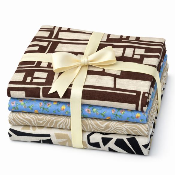 Kit 4 Retalhos de Viscolinho Estampado 80cm - REF • 2736 • Luema Tecidos