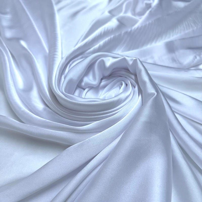 Tecido Cetim Toque de Seda Branco • Luema Tecidos