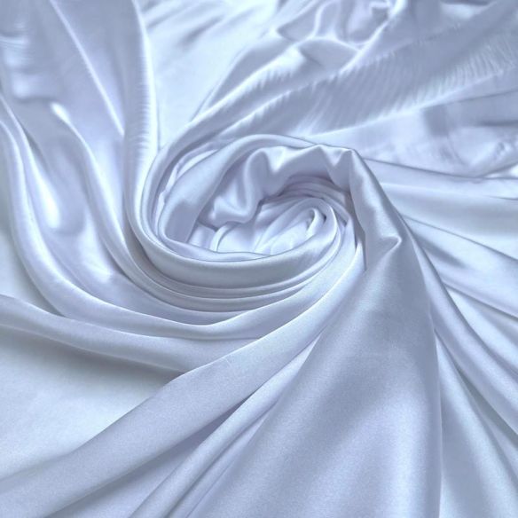 Tecido Cetim Toque de Seda Branco • Luema Tecidos