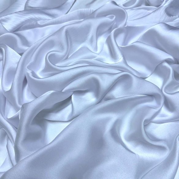 Tecido Cetim Toque de Seda Branco • Luema Tecidos