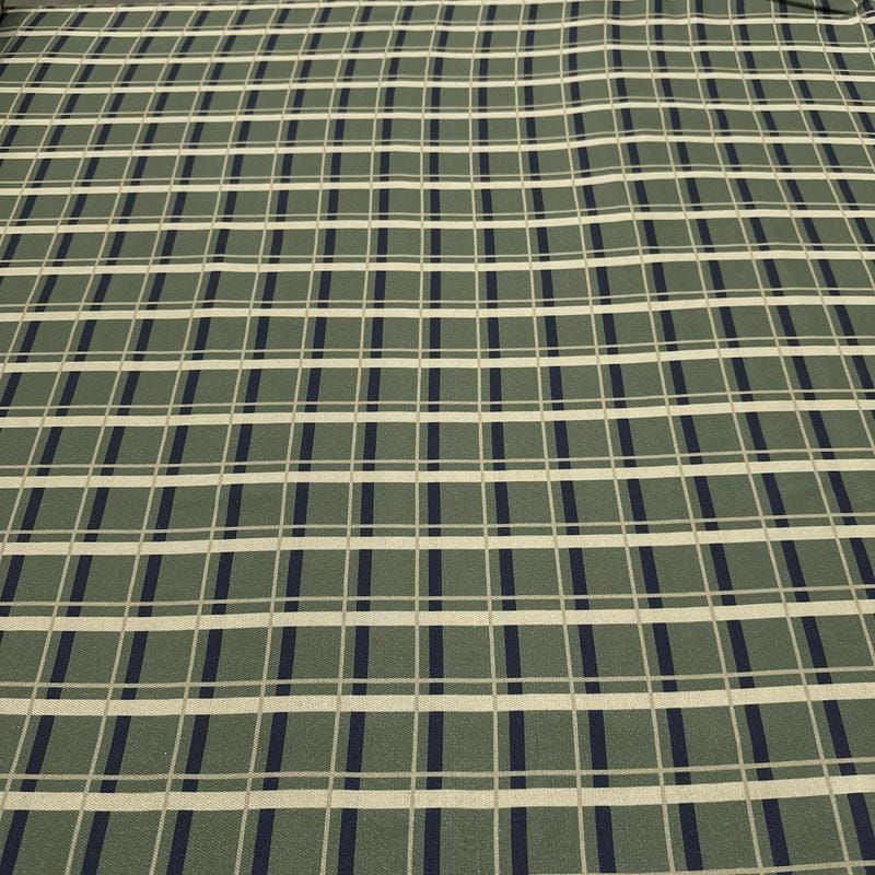 Tecido Viscose Estampada Xadrez Verde Militar e Azul Marinho • Luema Tecidos