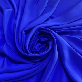 Tecido Crepe de Chine Seda Pura Liso Azul Royal Tecido Crepe de Chine Seda Pura Liso Azul Royal • Luema Tecidos