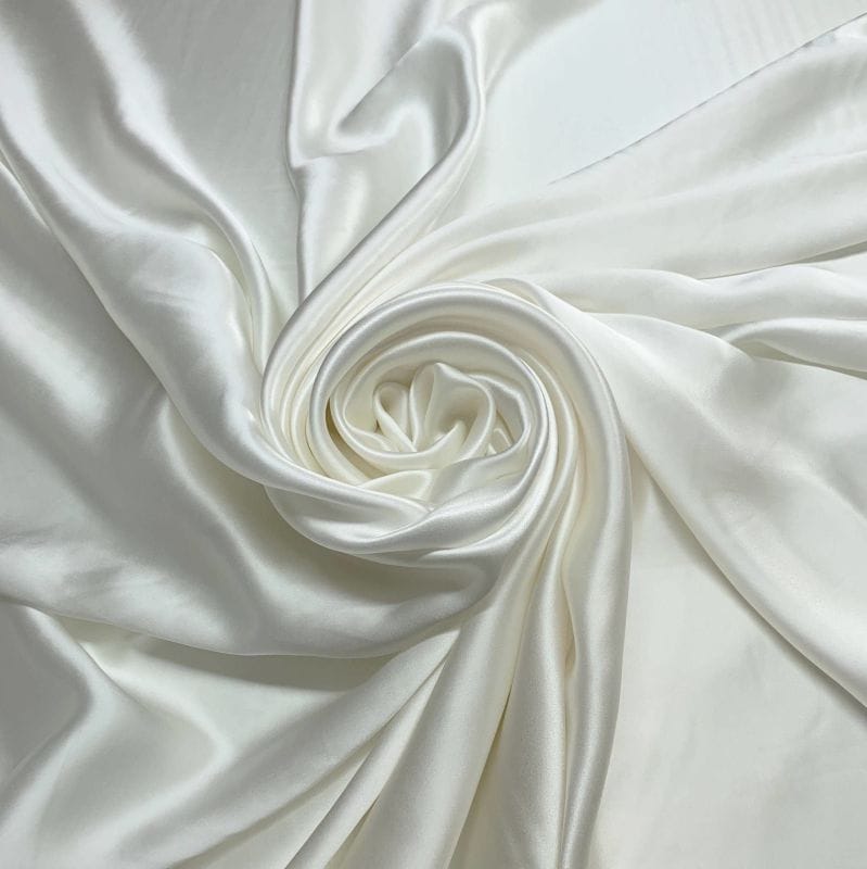 Cetim de Seda Pura Branco • Luema Tecidos