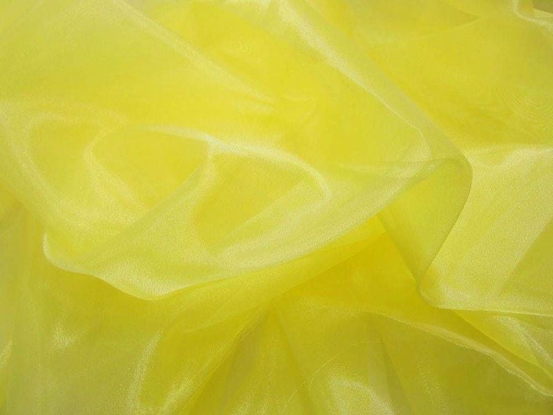Tecido Organza Cristal Amarelo • Luema Tecidos