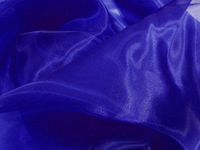 Tecido Organza Cristal Azul Royal • Luema Tecidos