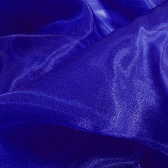 Tecido Organza Cristal Azul Royal • Luema Tecidos