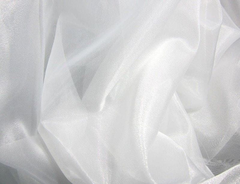Tecido Organza Cristal Branco • Luema Tecidos