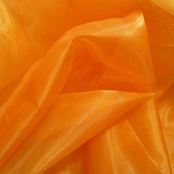 Tecido Organza Cristal Laranja • Luema Tecidos