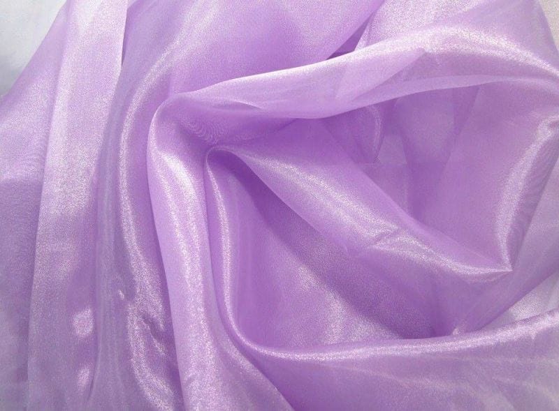 Tecido Organza Cristal Lilás • Luema Tecidos