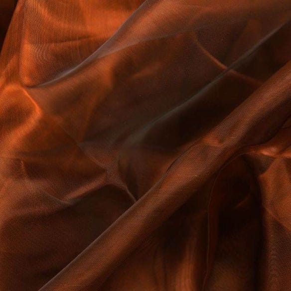 Tecido Organza Cristal Marrom • Luema Tecidos