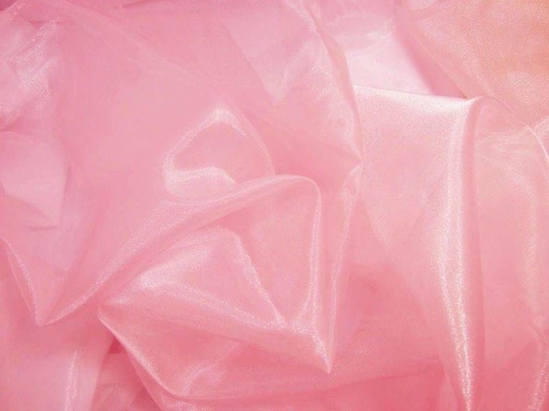 Tecido Organza Cristal Rosa • Luema Tecidos