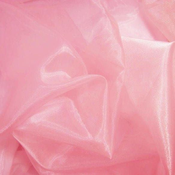 Tecido Organza Cristal Rosa • Luema Tecidos