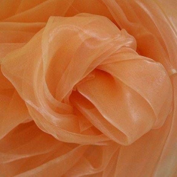 Tecido Organza Cristal Salmão • Luema Tecidos
