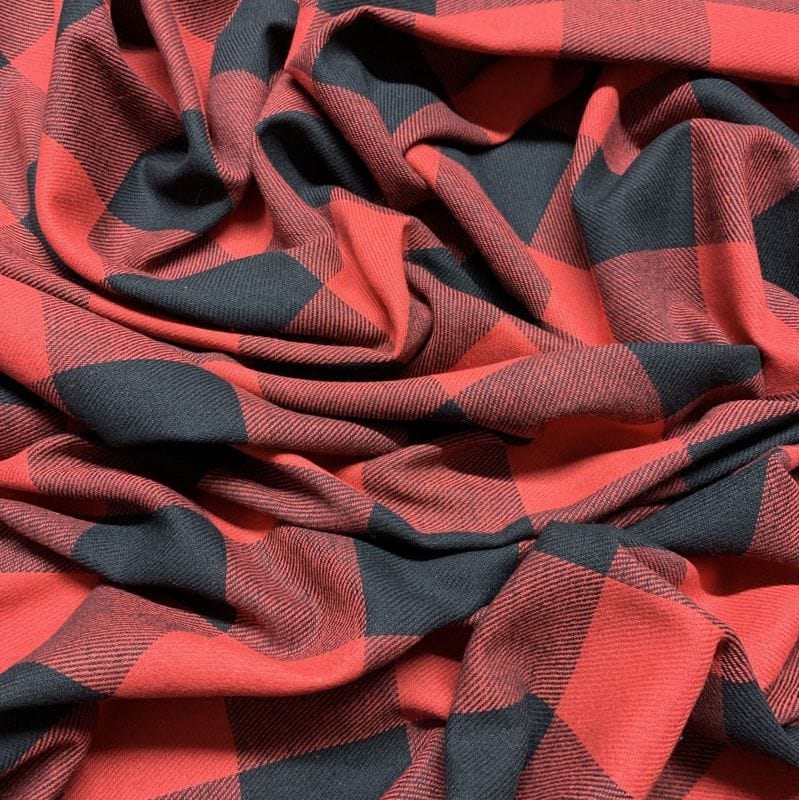 Tecido Flanela Xadrez Vermelho e Preto • Luema Tecidos Tecido Flanela Xadrez Vermelho e Preto • Luema Tecidos